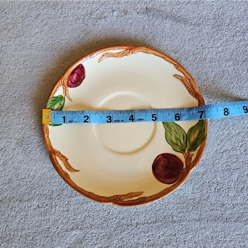Vintage Franciscan Apple Print Teacup And Saucer Set